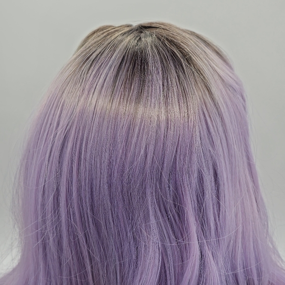 Uniwigs Misty Dawn Pale Lilac Long Natural Wave Synthetic Lace Front Wig - Picture 8 of 10